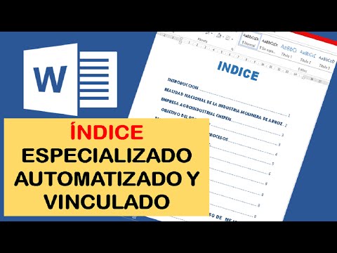 Guía para vincular el índice de Word con las páginas correspondientes