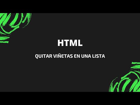 Cómo quitar las viñetas de las listas en HTML