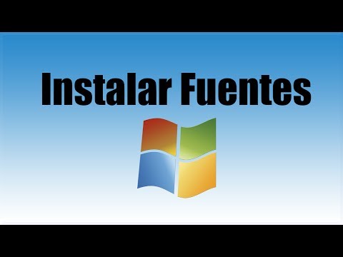 Guía para la instalación de fuentes en Windows 7