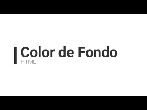 El código HTML para definir el color de fondo de una página web