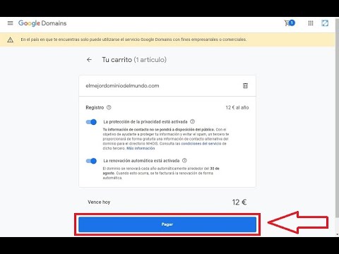 ¿Cuál es el precio actual de dominio en Google?